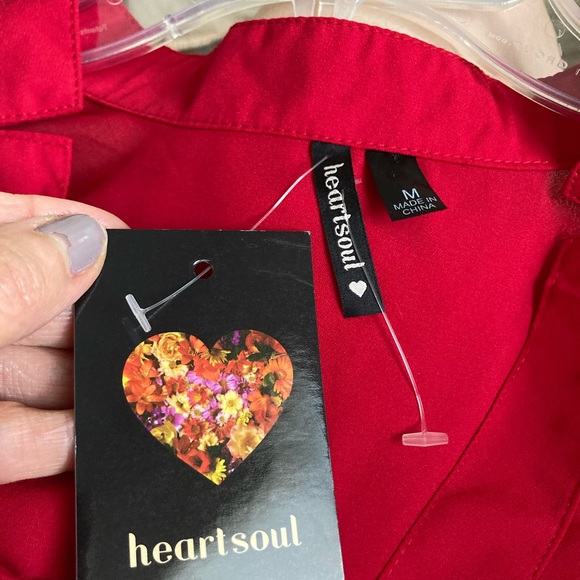 Heartsoul Open Back Red Top/Blouse - Picture 2 of 7